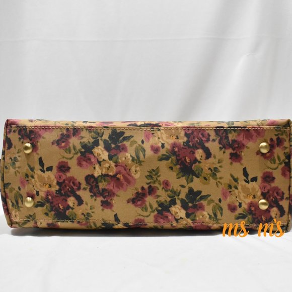 NWT Patricia Nash Rose Coated Canvas Tote